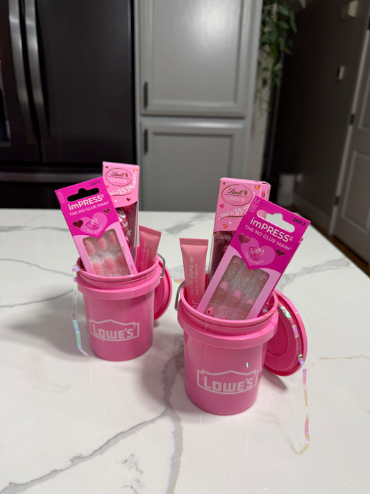 Lowe’s pink mini buckets